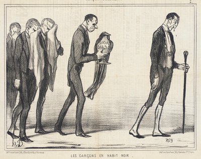Les Garçons en habit noir - Honoré Daumier
